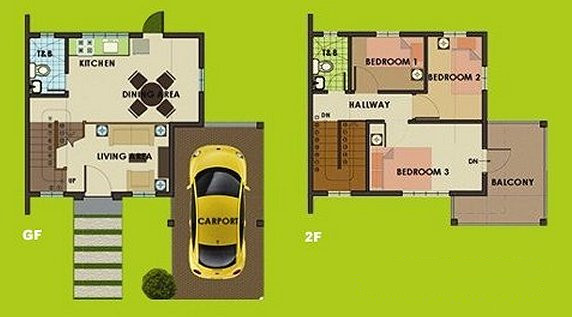 Carmina Downhill Floor Plan House and Lot in Daang Hari