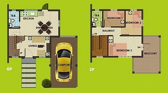 Carmina Uphill Floor Plan House and Lot in Daang Hari